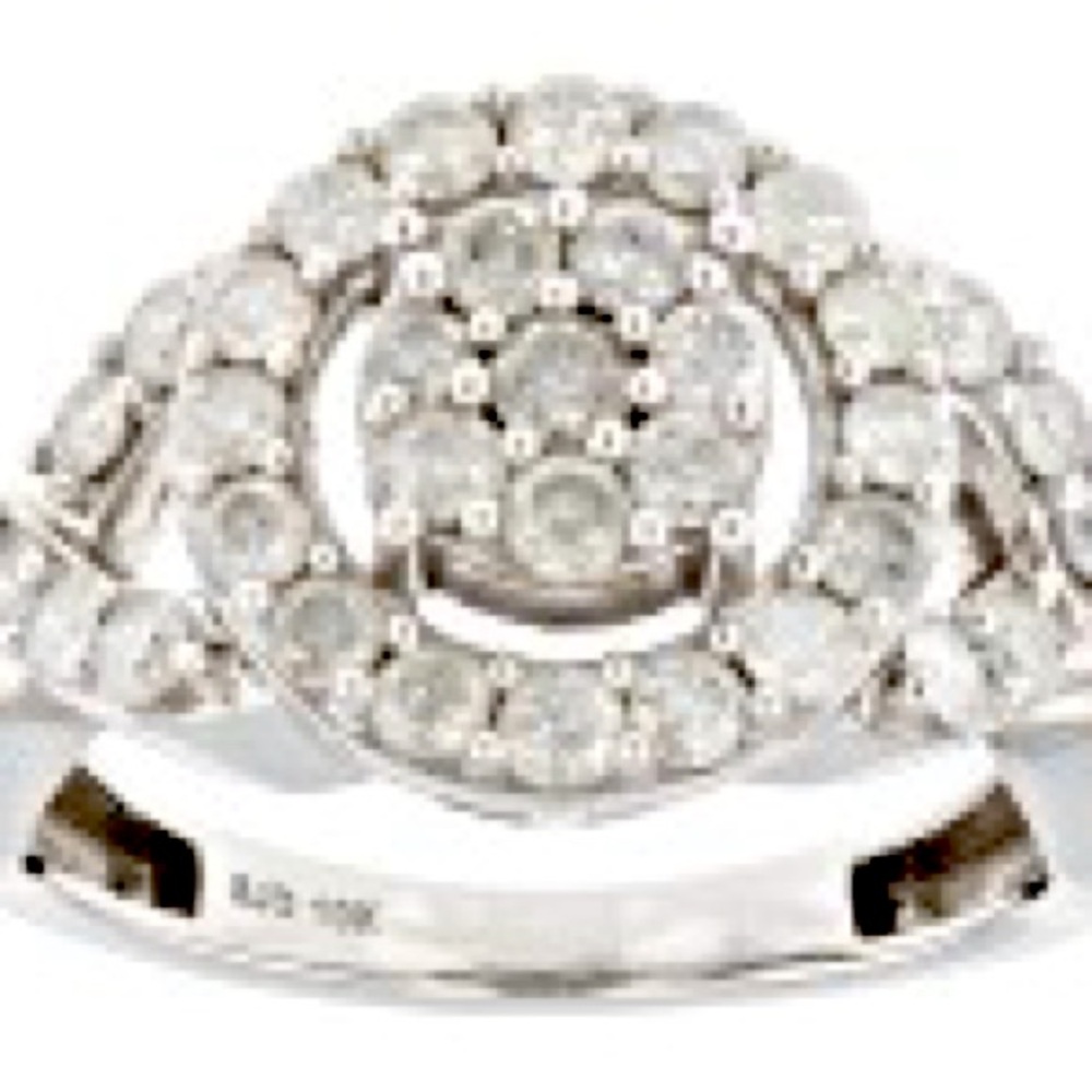 10k white gold 1.60 ct. white diamond ring